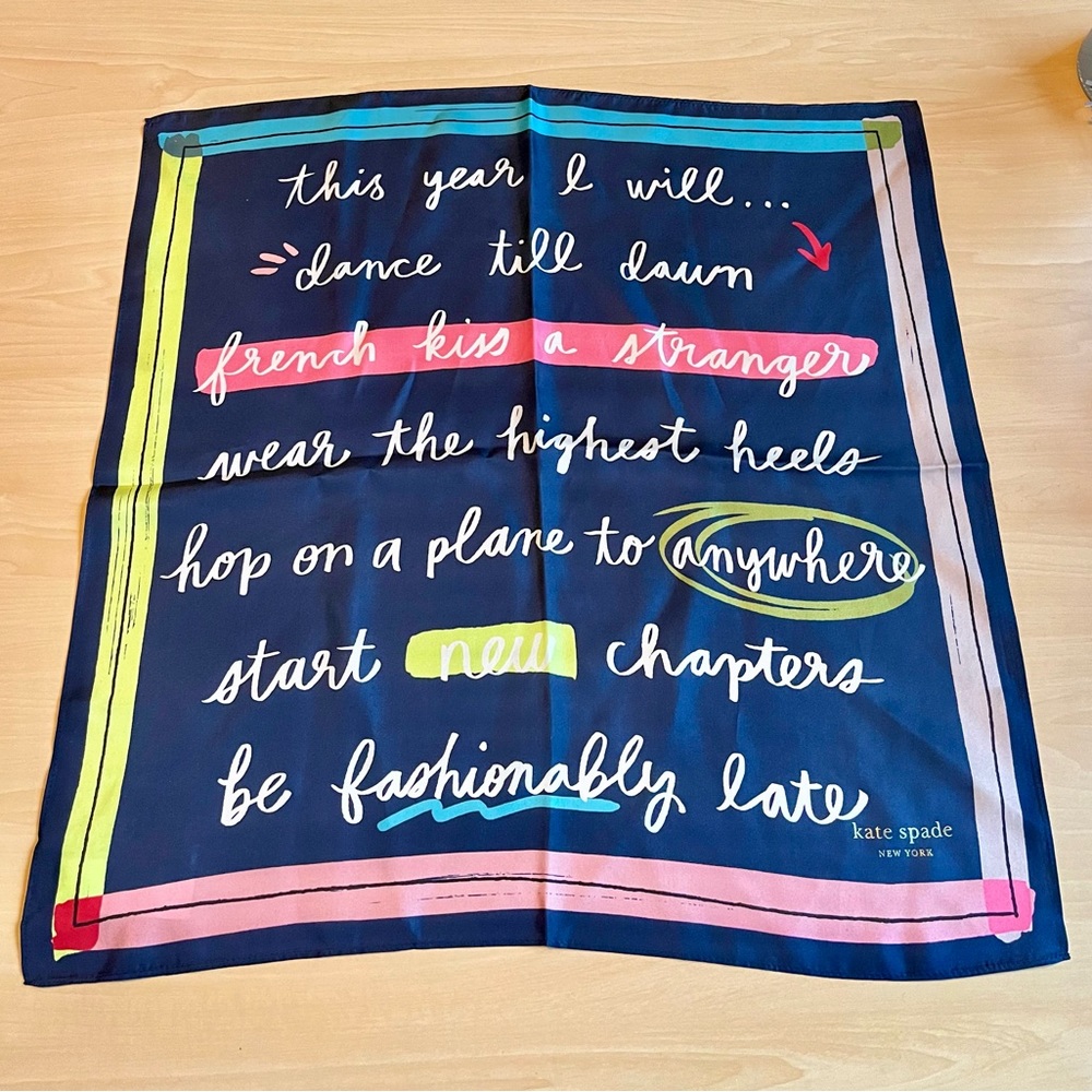 Kate Spade Silk Scarf - NWT